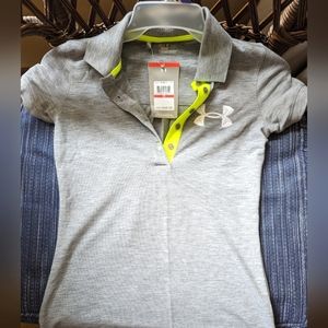 Ladies Under Armour Grey Polo